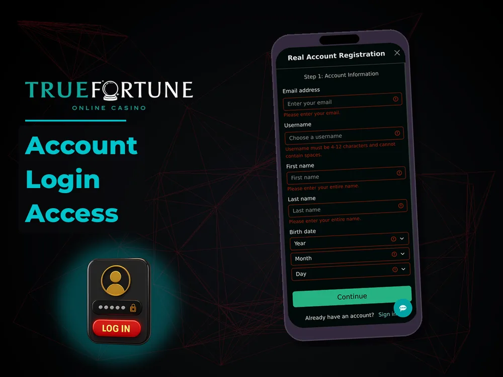 True Fortune casino - Account Login Access